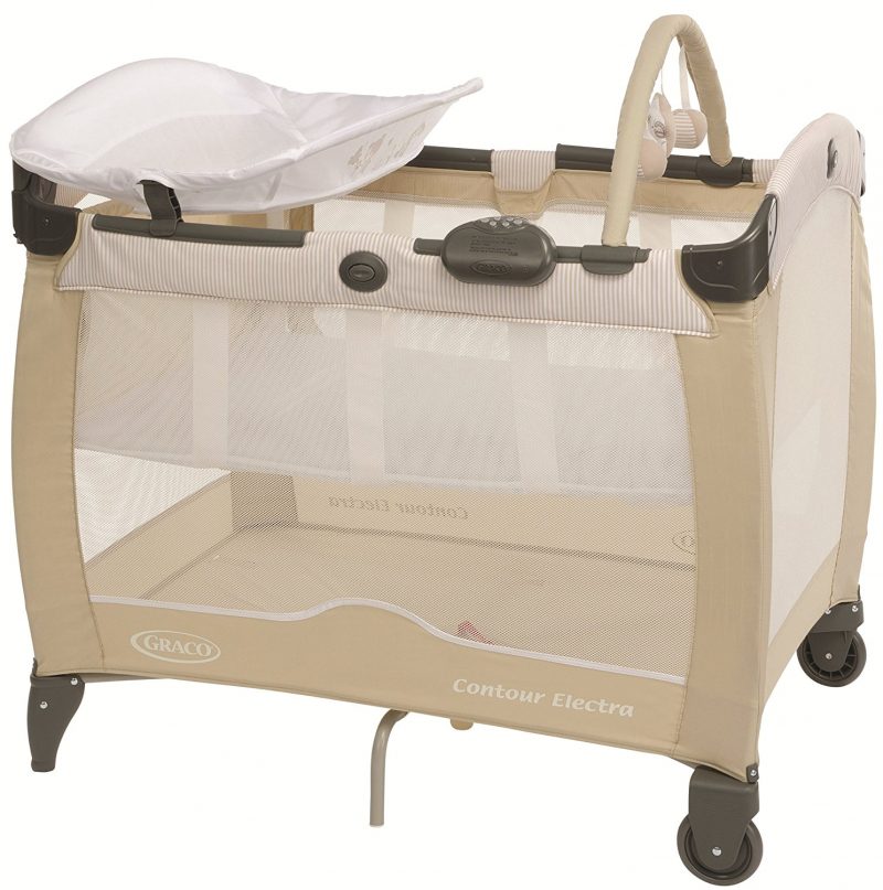 Graco Contour Electra Travel Cot. The Graco Contour Electra travel cot is suitable from birth and is a practical and comfortable bed for your baby. The Contour Electra travel cot features a bassinette which is ideal for newborns
