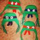 Ninja Turtle, Handmade boy crochet beanie. Teenage Mutant Ninja Turtles who is who. Leonardo: blue bandanas Donatello: purple bandanas Raphael: red bandanas Μichelangelo: orange bandanas
